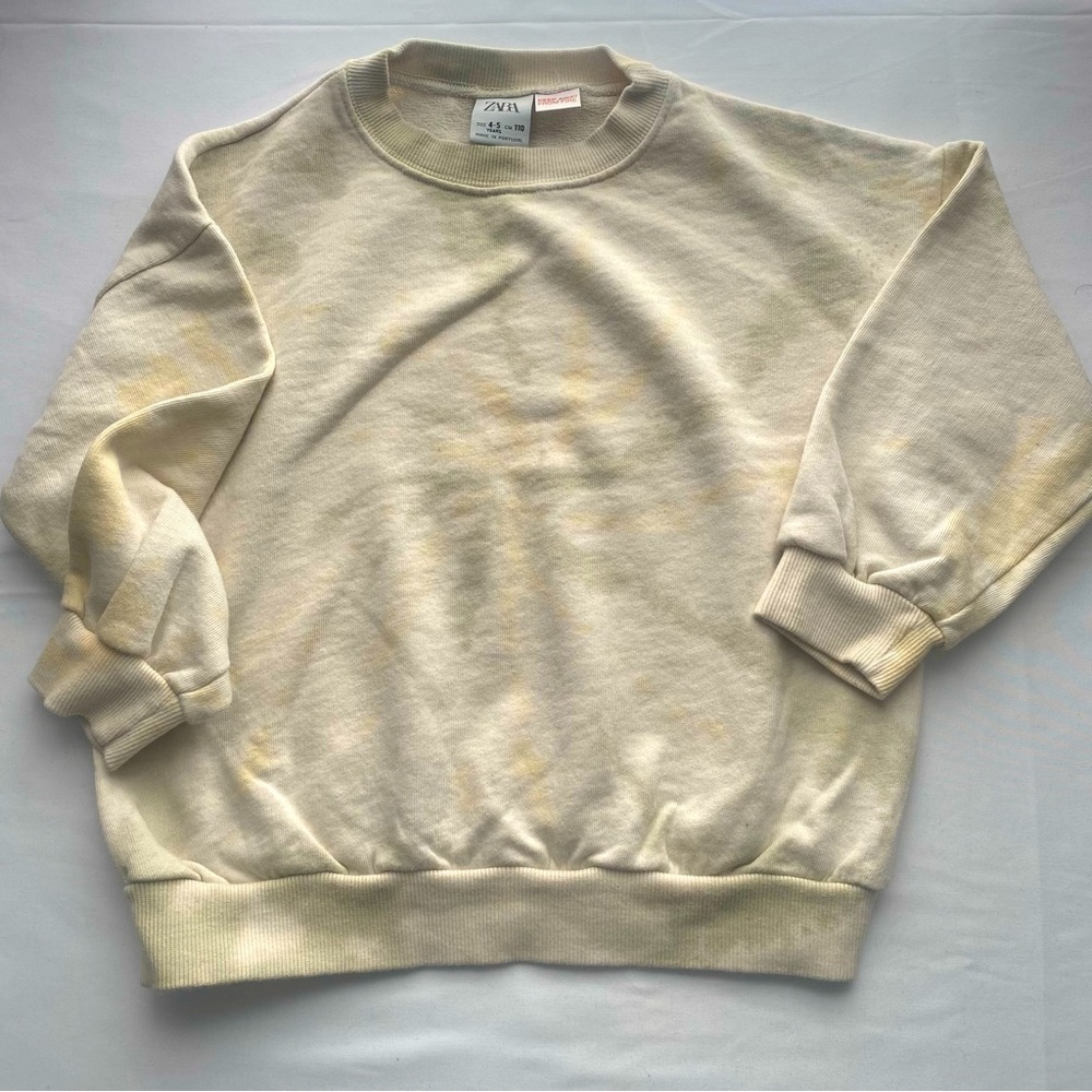 ZARA Sweatshirt Size 4-5 years Beige Tye-Dye